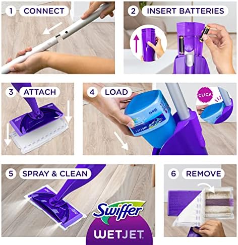 Swiffer WetJet Spray Mop Kit : Includes 1 Floor Mop, 1 Bottle of Floor Cleaner - Image 4