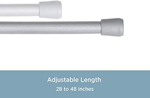 Kenney KN631/9 Spring Tension Curtain Rod, 28 to 48", Pewter - Image 4