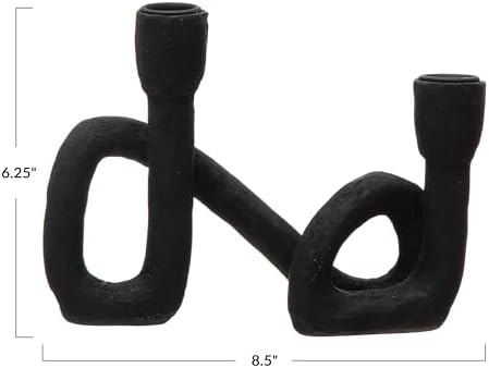 Bloomingville Resin Taper, Black Candle Holder - Image 2
