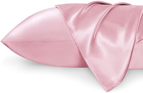 Bedsure Satin Pillow Case Standard 2 pack- Pink Pillowcase For Hair And Skin