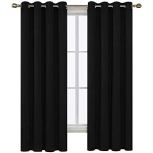 Deconovo Decorative Blackout Curtain Window Treatment Drapery Grommet Thermal