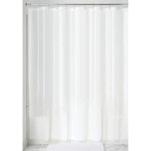 iDesign PEVA Plastic Shower Curtain Liner, Mold and Mildew Resistant Plastic