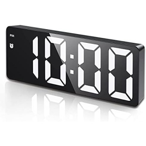 AMIR Digital Alarm Clock, LED Clock for Bedroom, Electronic Desktop Clock