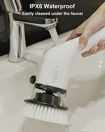 Leebein Electric Spin Scrubber, Cordless Cleaning Brush with 8 Replaceable Brush - Image 7