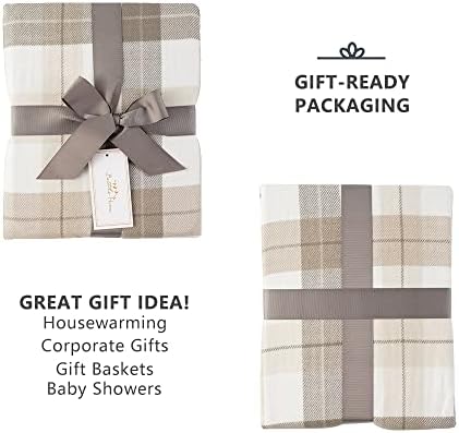 BATTILO HOME Fall Plaid Throw Blanket for Couch, Farmhouse Checkered Decor Throw - Image 7