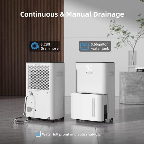HOGARLABS 3500 Sq. Ft 50 Pint Energy Star Dehumidifier for Home Basements - Image 6