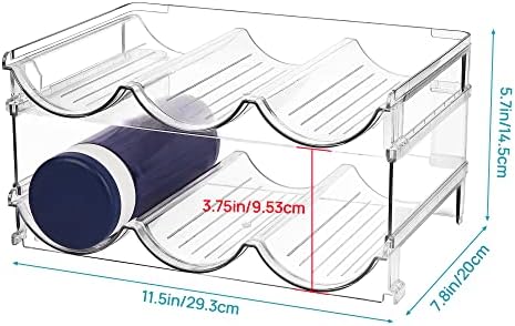 Vtopmart Plastic Water Bottle Organizer, 2 Pack Stackable Bottle Holder Storage - Image 3