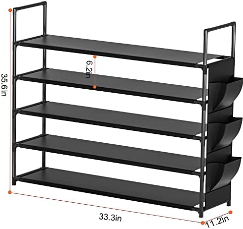 Shoe Rack 5 Tier Shoe Organizer Shoe Storage 20-25 Pairs Shoe Rack for Closet - Image 4
