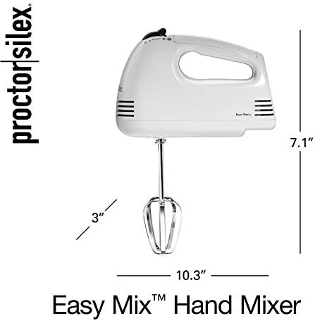 Hamilton-Beach Proctor Silex 62515PS 5-Speed Easy Mix Hand Mixer, White - Image 8