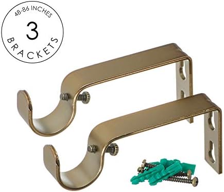 Ivilon Drapery Window Curtain Rod - End Cap Style Design 1 Inch Pole - Image 3