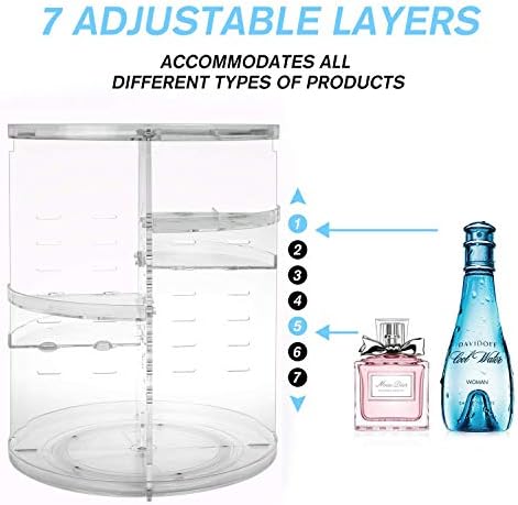 sanipoe 360 Spinning Makeup Organizer, Lazy Susan Rack Cosmetic Carousel Storage - Image 7