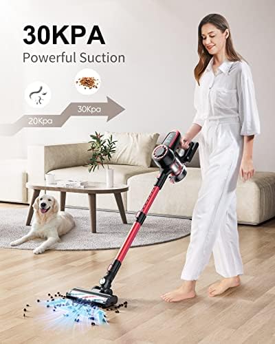 Cordless Vacuum Cleaner, 350W Stick Vacuum Cleaner with 30KPA Powerful Suction - Image 2