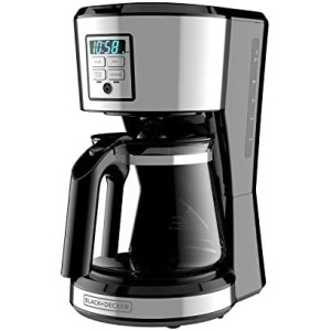 BLACK + DECKER 12 Cup Programmable Coffee Maker in Stainless Steel