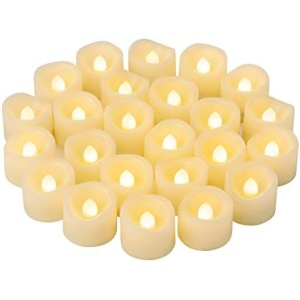 24 PCS LED Flameless Flickering Tea Lights Votive Candle Battery