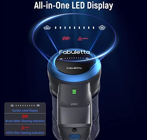 FABULETTA Cordless Vacuum Cleaner, 6-in-1 Stick Vacuum Cleaner with Led Display - Image 4