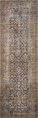 Amber Lewis x Loloi Billie Collection BIL-01 Ink / Salmon 7'-6" x 9'-6" Area Rug - Image 8