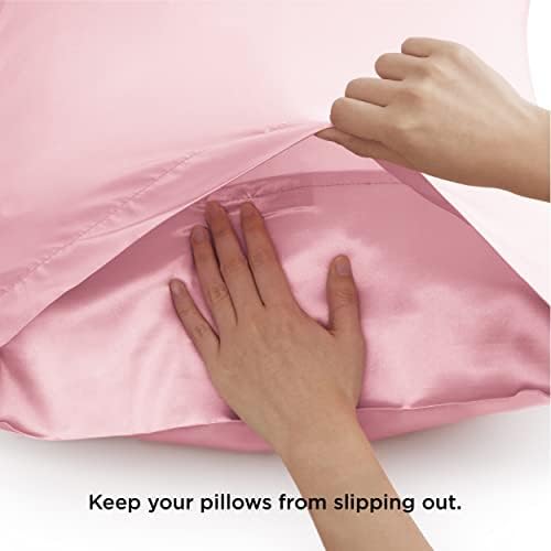 Bedsure Satin Pillow Case Standard 2 pack- Pink Pillowcase For Hair And Skin - Image 6
