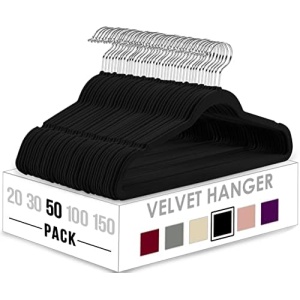 Utopia Home Pack of 50 Premium Non Slip Velvet Hangers 360 Degree rotatable Hook