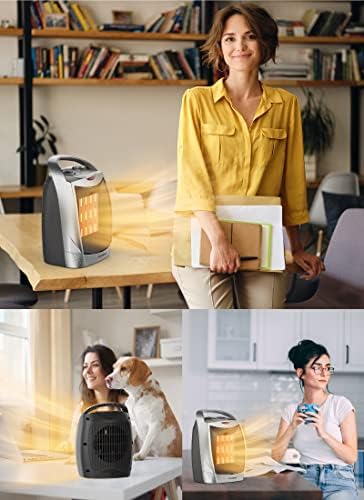 Portable Electric Space Heater with Thermostat, 1500W/750W Safe & Quiet Ceramic - Image 8