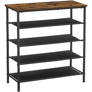 VASAGLE Shoe Rack, 5 Tier Shoe Storage Rack for 15-18 Pairs of Shoes, Narrow