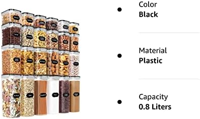 Airtight Food Storage Containers Set with Lids, 24 PCS Clear Kitchen Pantry - Image 8