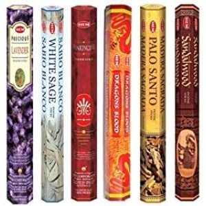 Hem Incense Sticks | 6 Boxes X 20 Sticks Each |Lavender,White Sage