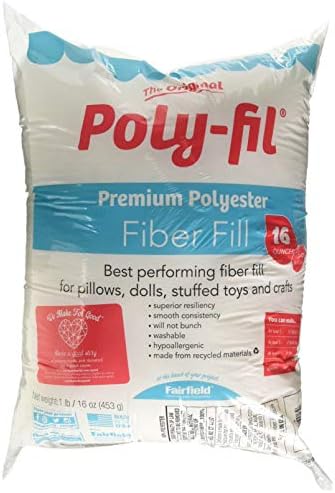 Poly-Fil PF16B Premium Fiber Fill 16 Ounce Bag, White