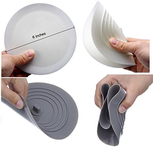V-TOP Tub Stopper 2 Pack, 6 inches Large Silicone Drain Plug Hair Stopper Flat - Image 6