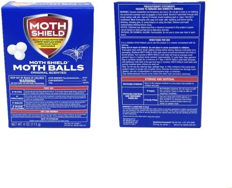 MothShield 4 Pack Old Fashioned Original Moth Balls, Carpet Beetles - Image 3