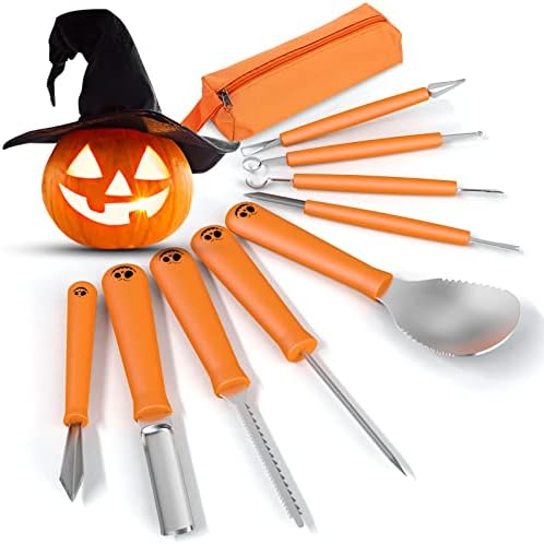 Pumpkin Carving Tools, Halloween 9 Pcs Professional Pumpkin Carving Kit