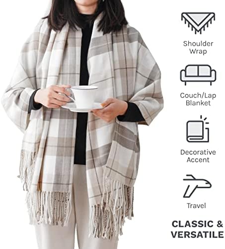 BATTILO HOME Fall Plaid Throw Blanket for Couch, Farmhouse Checkered Decor Throw - Image 9