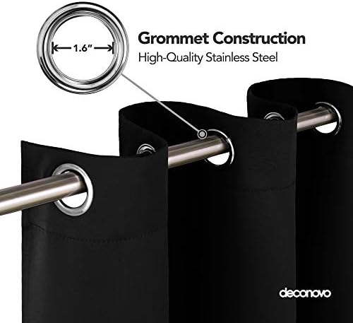 Deconovo Decorative Blackout Curtain Window Treatment Drapery Grommet Thermal - Image 3