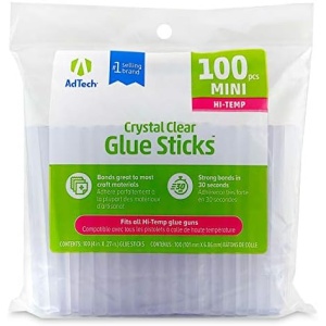 Adtech W229-34ZIP100 Mini Hot Glue Sticks, 1pack ,100 pieces