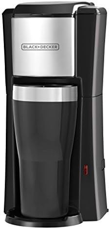 BLACK+DECKER Single Serve Coffee Maker, Includes One Dishwasher Safe Travel Mug