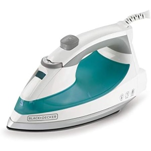 Black+Decker Lightweight Steam Iron, 1200 Watt Clothing Iron, Teal