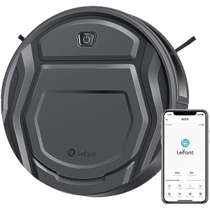 Lefant Robot Vacuums, 2200Pa Strong Suction, 120mins Runtime, Self-Charging