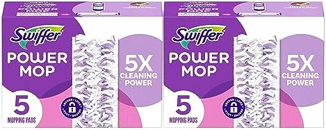 Swiffer PowerMop Multi-Surface Mopping Pad Refills for Floor Cleaning, 10 Count