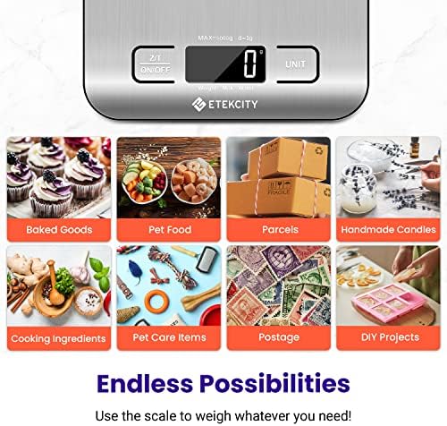 Etekcity Food Kitchen Scale, Digital Grams and Ounces for Weight Loss, Baking - Image 10