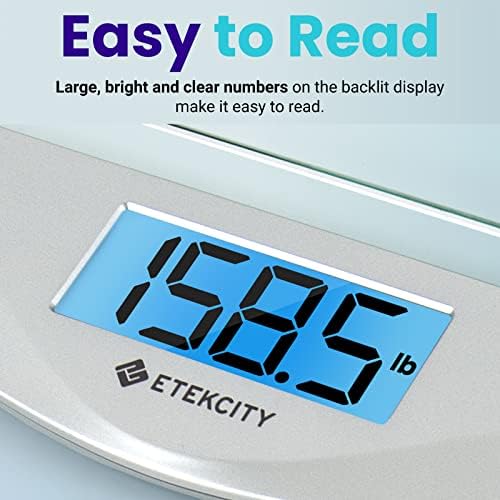 Etekcity Digital Body Weight Bathroom Scale, Large Blue LCD Backlight Display - Image 2