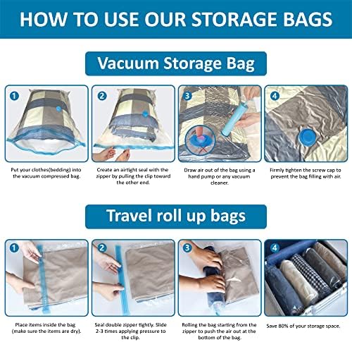 20 Pack Vacuum Storage Bags, Space Saver Bags (4 Jumbo/4 Large/4 Medium/4 - Image 6