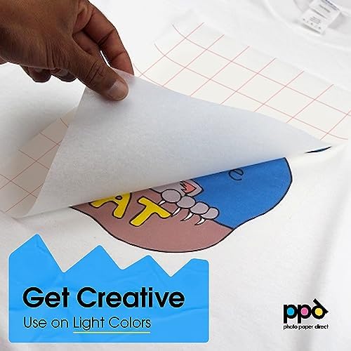 PPD Inkjet Iron-On Light T Shirt Transfers Paper LTR 8.5x11” Pack of 10 Sheets - Image 2