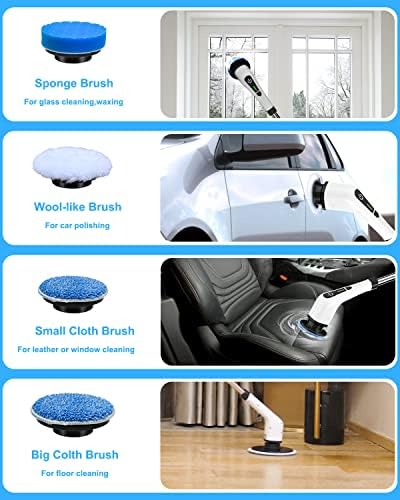Leebein Electric Spin Scrubber, Cordless Cleaning Brush with 8 Replaceable Brush - Image 6