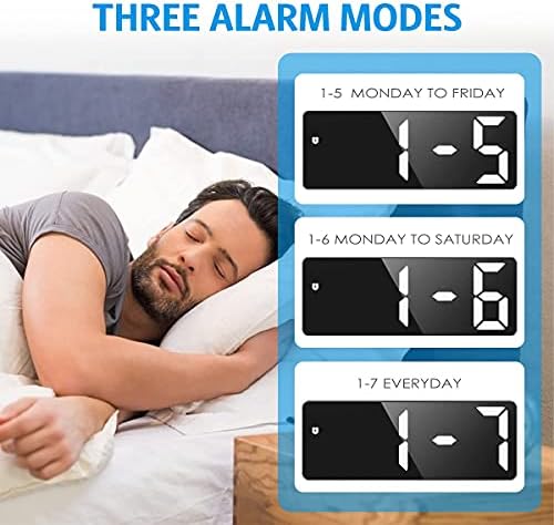 AMIR Digital Alarm Clock, LED Clock for Bedroom, Electronic Desktop Clock - Image 4