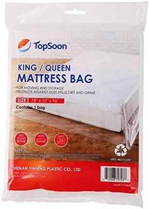 TopSoon King/Queen Mattress Bag for Storage Mattress Disposal Bag Mattress Bag