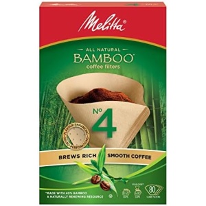 Melitta 625000 Bamboo Super Premium Coffee Filters, Green - 80 Count