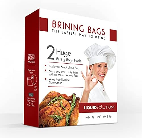 Turkey Brining Bags Set of 2 - Extra Large Holds up to 38lb - 25.5 x 21.5 inches