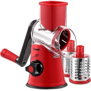 Geedel Kitchen Cheese Grater, Rotary Mandoline Vegetable Slicer
