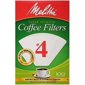 Melitta Cone Coffee Filters White No. 4 100 Count
