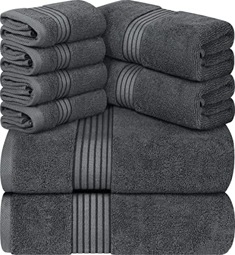 Utopia Towels - 8 Piece Premium Towel Set, 2 Bath Towels, 2 Hand Towels
