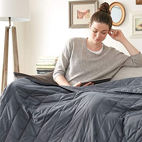 JOLLYVOGUE Weighted Blanket Queen (15lbs, 60''x80''), Cooling Heavy Blanket - Image 5